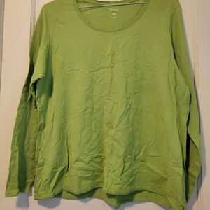 Hanes Light Green Long Sleeve Top